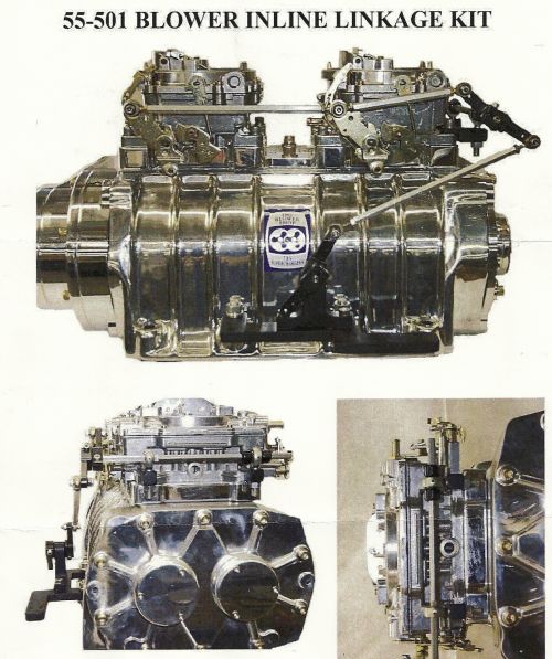 55501 Linkage Holley, Edelbrock , Quick Fuel Blown Dual INLINE Carb